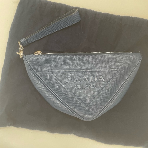 Prada Saffiano Triangle Wristlet - Picture 4 of 9